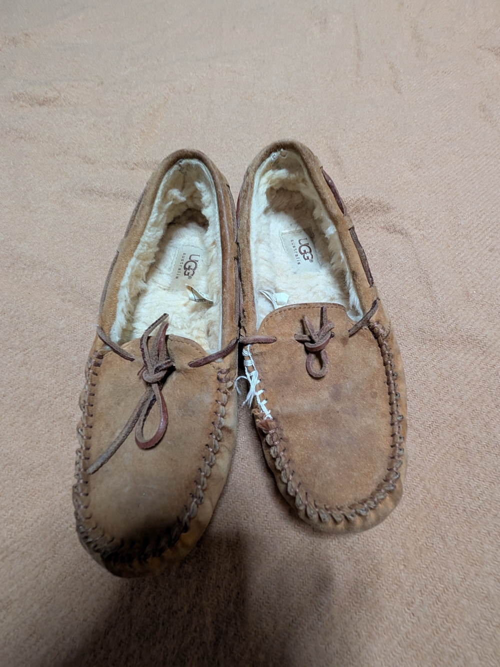UGG Men's Chestnut Brown Suede Moccasin Slippers